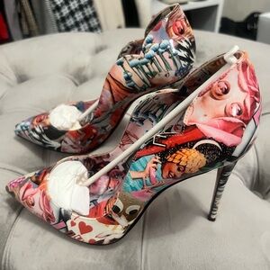 Christian Louboutin Pink and Red Heels